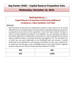 PROPOSITION No. 1 Capital Reserve Proposition Authorizing