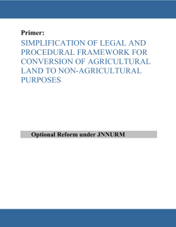 Conversion of Agricultural Land