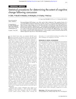 Statistical procedures for determining the extent of cognitive change