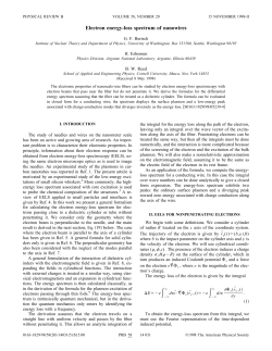 Electron energy-loss spectrum of nanowires