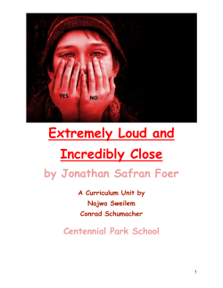 Extremely Loud and Incredibly Close by Jonathan Safran Foer A