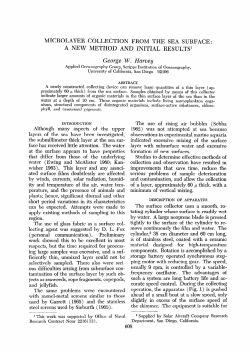 microlayer collection from the sea surface: a new method and initial