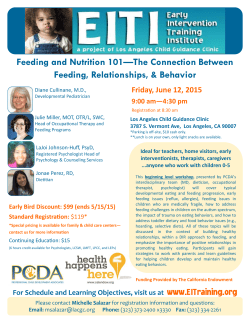 Feeding and Nutrition 101&mdash;The Connection Between Feeding