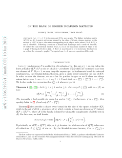 On the rank of higher inclusion matrices