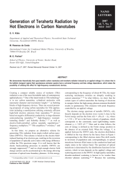 Generation of Terahertz Radiation by Hot Electrons in Carbon