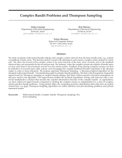 Complex Bandit Problems and Thompson Sampling