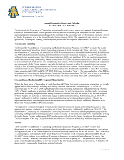 Annual Summative Report and Calendar AY 2015-2016