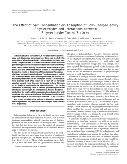 The Effect of Salt Concentration on Adsorption of Low