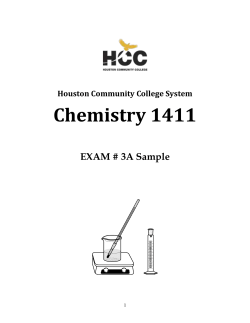 CHEM 1411 EXAM # 3 Name - HCC Learning Web
