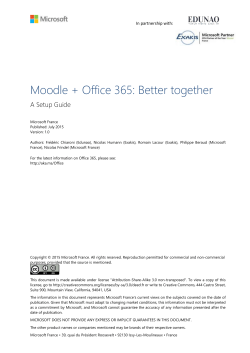 Moodle + Office 365 - Center