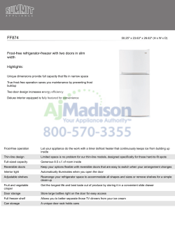 Frost-free refrigerator-freezer with two doors in slim