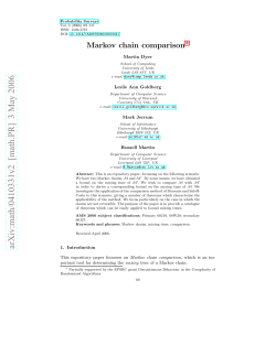 Markov chain comparison