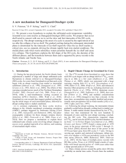 A new mechanism for DansgaardOeschger cycles