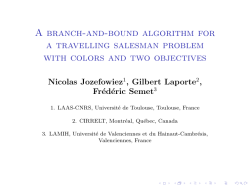 A branch-and-bound algorithm for a travelling salesman problem