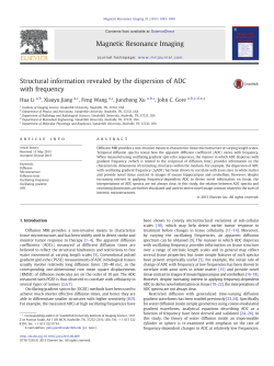 Structural information revealed by the dispersion of ADC with