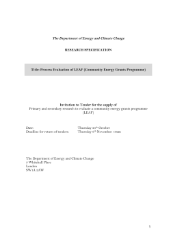 invitation to tender