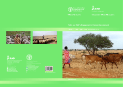 JOINT EVALUATION SYNTHESIS FAO`s and IFAD`s Engagement in