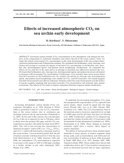Effects of increased atmospheric CO2 on sea urchin early