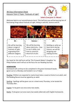 Parent Information Newsletter - Autumn 2