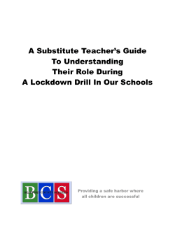 Lockdown Drills for Substitutes