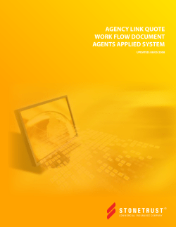 agency link quote work flow document agents applied