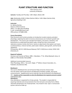 plant science 4320 - Division of Plant Sciences