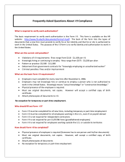 Frequently Asked Questions About I