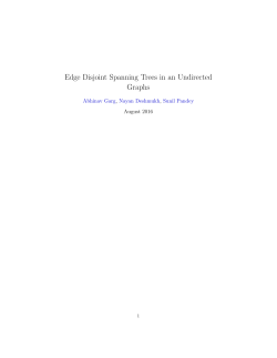 Edge Disjoint Spanning Trees in an Undirected Graphs