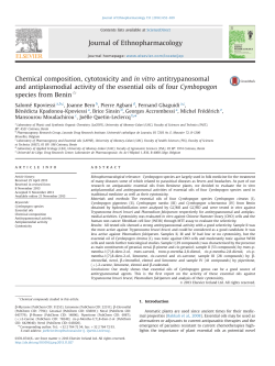 Chemical composition, cytotoxicity and in vitro antitrypanosomal and