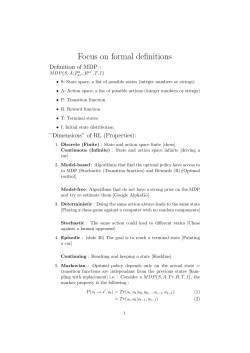 Focus on formal definitions - TAO-LRI