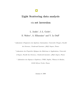 Light Scattering data analysis via set inversion