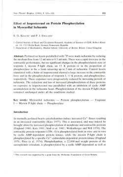 Effect of Isoproterenol on Protein Phosphorylation in Myocardial