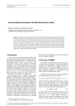 Incorporating anisotropy in the Barcelona basic model