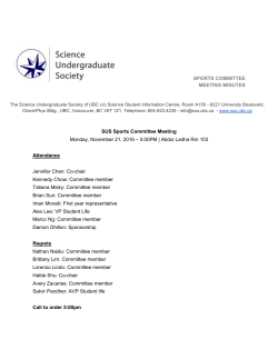 Nov 21, 2016 | Sports Committee Minutes