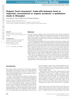 Organic food consumers` tradeoffs between local or imported