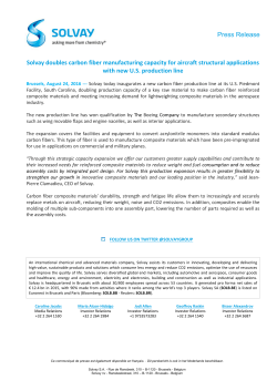 Solvay doubles carbon fiber manufacturing capacity for aircraft