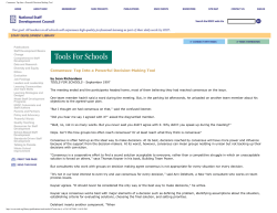 Consensus: Tap Into a Powerful Decision