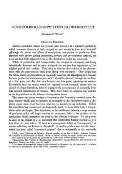 Monopolistic Competition in Distribution