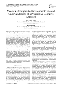 Measuring Complexity, Development Time and