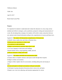 TEDU 426 Read Aloud