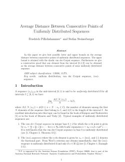 Average Distance Between Consecutive Points of Uniformly