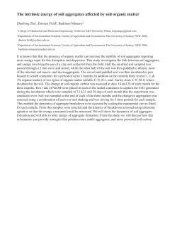 The intrinsic energy of soil aggregates affected by soil organic matter