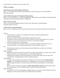 Useful resources, but there are many many more: AWID, everything