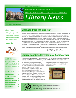 Library News - Wilmington University