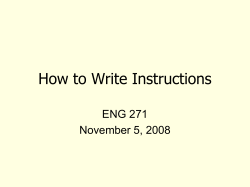 Instructions