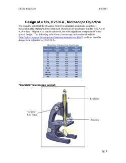 Design of a 10x, 0.25 NA, Microscope Objective