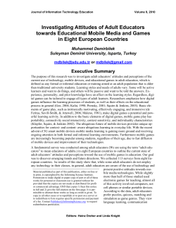 Investigating Attitudes of Adult Educators towards Educational