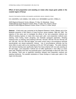 Effect of land preparation and weeding on maize (Zea mays) grain