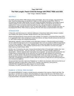 Parent Child De-lineage with PROC