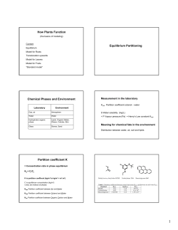 How Plants Function Equilibrium Partitioning Chemical Phases and